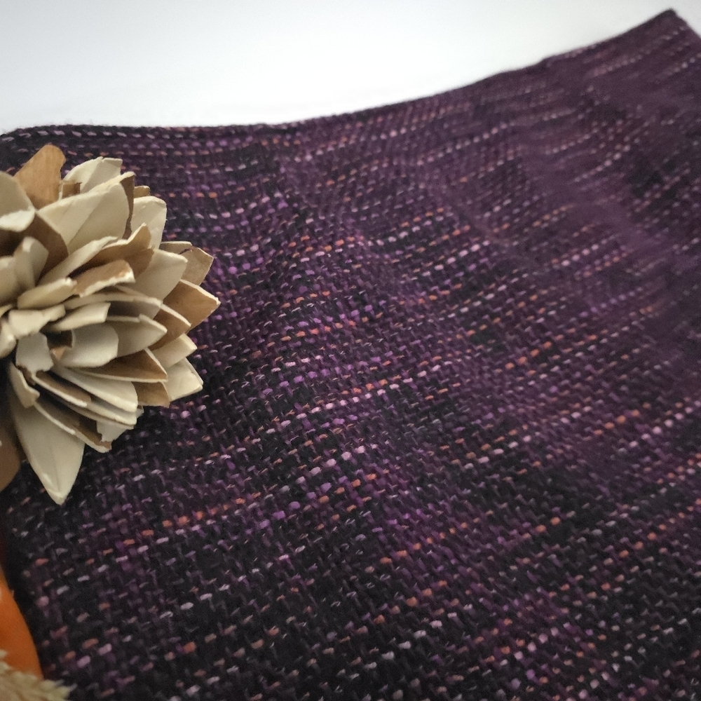 Charter Club Elegant Purple Tweed Women's Skirt Sz 14p - Picture 4 of 9
